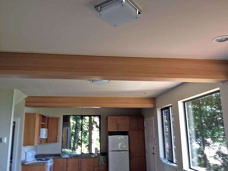 fir covered beam