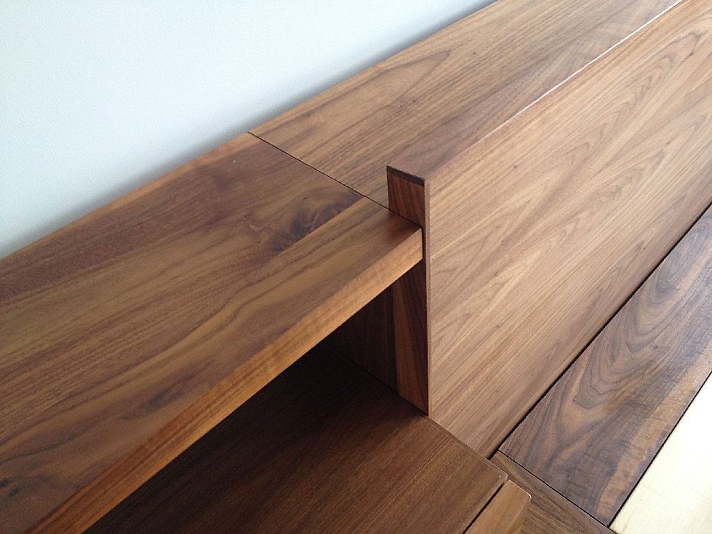 walnut platform bed