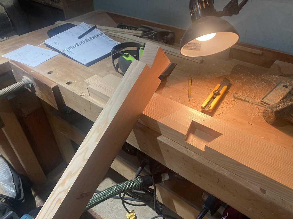Fir Table with Dovetails